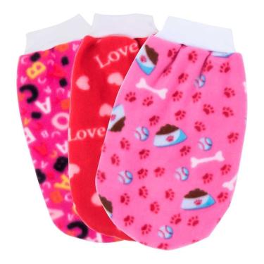 Imagem de Kit 3 Roupinhas Soft para Cachorro OEM Inverno Fêmea Pequeno a Grande Porte Tamanho No09 com 3 Peças