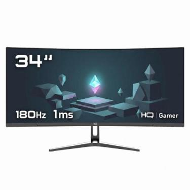 Imagem de Monitor Gamer HQ 34" Preto Curvo 1ms, 180Hz, UltraWide (QHD) - 3440x14