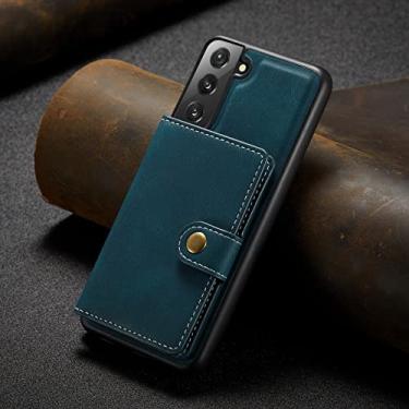 Imagem de Capa de telefone de couro estilo carteira retro empresarial de luxo para Samsung S21 S20 Plus Note 20 Ultra A22 A12 A42 A52 A72 5G, Azul, Para Samsung Note 10