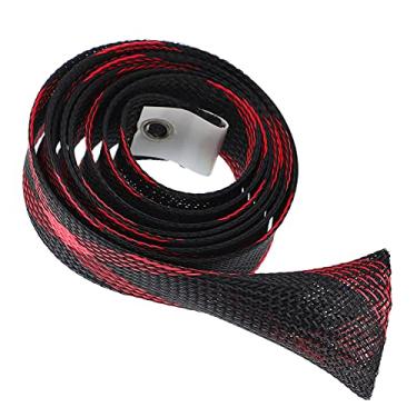 Imagem de Protetor de luva de vara de pesca, capa de vara de pesca Jaqueta de vara forte resistência ao desgaste Esticável para vara de pesca(Vermelho preto)