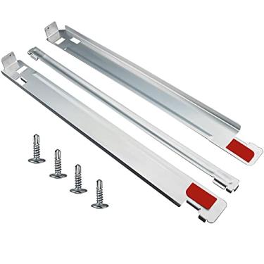 Imagem de Funmit KSTK1 Kit de empilhamento de roupa de substituição para lavadora e secadora LG 27", aço inoxidável com revestimento cromado