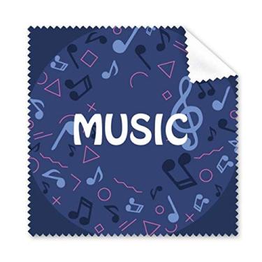 Imagem de Pano de limpeza de tela de telefone azul escuro nota musical formato redondo 5 peças