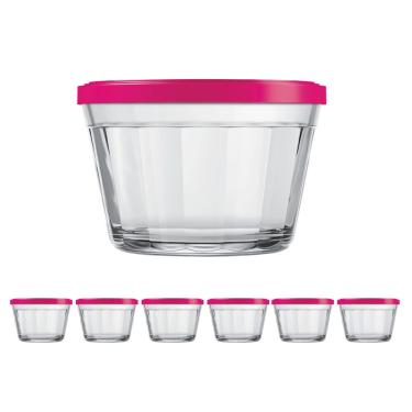 Imagem de Kit Pote Copo Americano C/Tampa Cor Sortida 350ml Nadir 6Un