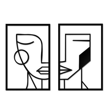 Imagem de Quadros decorativos  casal linear 38x58