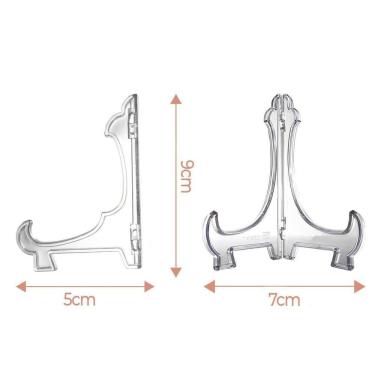 Imagem de Kit 6 Suportes Para Pratos E Azulejos Transparente 9Cm