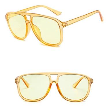 Imagem de Vintage Oversized Square Sunglasses Women Designer Retro Sunglass Rectangle Sun Glasses Female Candy Color Eyewears,4,China