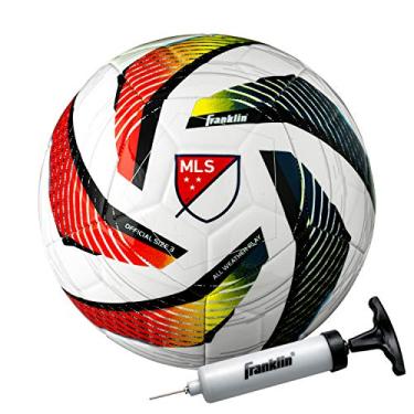 Imagem de Franklin Sports MLS Tornado - tamanho oficial 5 - capa macia - bola de futebol pesada - bomba de ar incluída