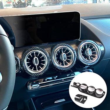 Imagem de FINMOKAL Tampa De Saída De Ar De Fibra De Carbono Adequada Para Benz Classe B 2019-2022/ Gla H247 2020+ Preto, Fibra De Carbono