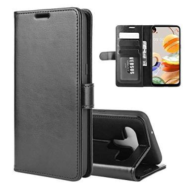 Imagem de YUNCHAO Caixa de telefone Para LG K61 R64 Texture Single Horizontal Flip Estojo Protetor com Suporte e Slots de Cartão, Carteira e Moldura para Fotos capa para celular