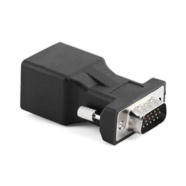 Imagem de Extensor genérico VGA fêmea/macho para LAN CAT5 CAT6 RJ45 Cabo adaptador de rede Dada para computador pessoal
