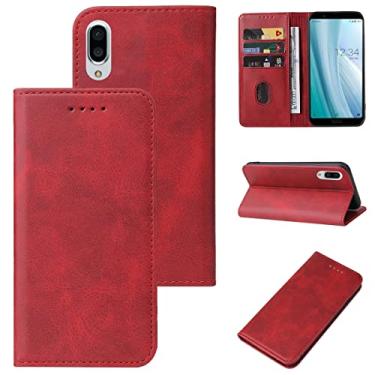 Imagem de For Sharp Aquos Sense 3 Plus Magnetic Closure Leather Phone Case