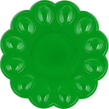 Imagem de Bandeja para ovos – Prato de plástico para servir ovos – Prato de ovos de Páscoa – Prato decorativo para ovos fervidos – 24 cm
