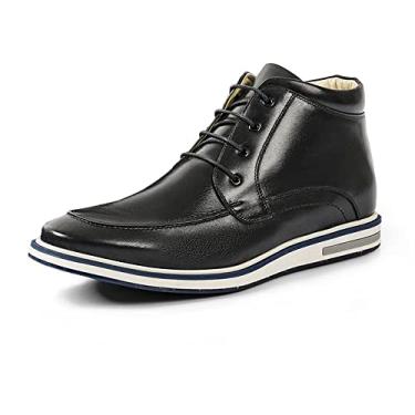Imagem de Bota Casual Masculino Couro Legítimo High Leather Reverso - 1132 - Preto Tamanho:44;Cor:Preto