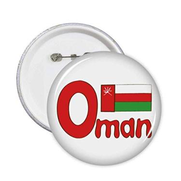 Imagem de Emblema de bandeira nacional de Omã vermelho verde padrão pinos crachá botão decoração acessório 5 peças