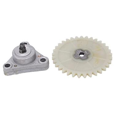 Imagem de Conjunto de bomba de óleo de motocicleta, conjunto de bomba de óleo com liga de engrenagem de metal antioxidante prata resistente para motocicleta