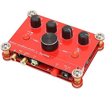 Imagem de Amplificador de PotêNcia de áUdio, MóDulo Amplificador de Fone de Ouvido 4 Canais de Controle de Volume Independente PortáTil FáCil Operação Vermelho Com Apoio para Os PéS de Trabalho (Plugue dos EUA)