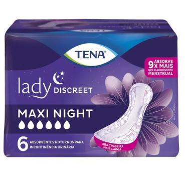 Imagem de Absorvente Geriátrico Tena Lady Discreet Maxi Night Com 6 Unidades