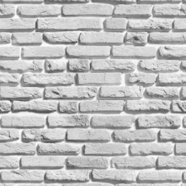 Imagem de Papel de Parede Adesivo Lavável Tijolo Cinza Escuro 12m