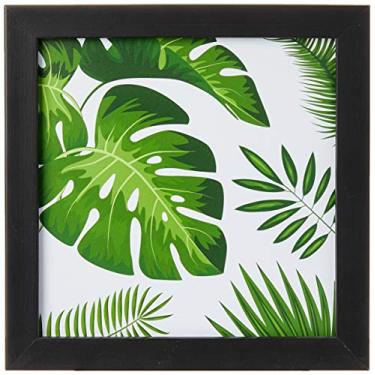 Imagem de Arte Maníacos Quadro Decorativo Plantas Folhas Grandes - 46x32,5cm (Moldura caixa em laca preta)