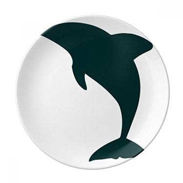 Imagem de Blue Ocean Docile Prato de golfinho Decorativo de Porcelana Salver Prato de Jantar