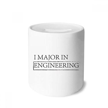 Imagem de DIYthinker Citação I Major in Engineering Porta-moedas de cerâmica porta-moedas presente