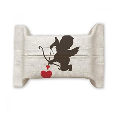 Imagem de Bolsa de linho de algodão com estampa de coração de anjo do Cupido Amor