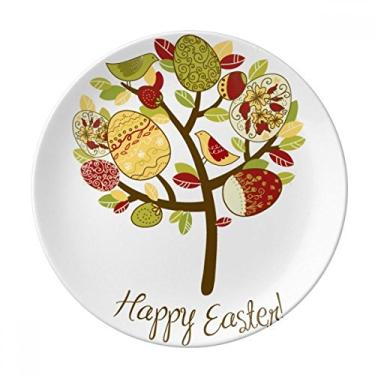 Imagem de Prato de árvore de ovos de porcelana decorativa Happy Easter Religion Festival Prato de jantar