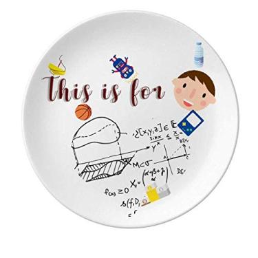 Imagem de Conjunto de funções de fórmula, prato de porcelana, jantar, redondo, menino, homem