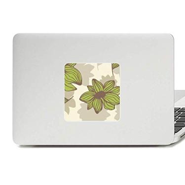 Imagem de Adesivo de vinil para laptop Paster com flor verde marrom para decoração de PC