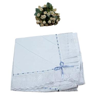 Imagem de Manta Infantil para Bebê com Lasie 100% Algodão - Chevron Azul