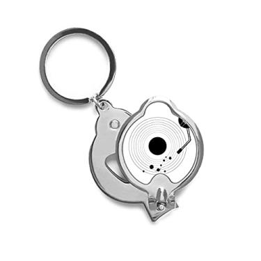 Imagem de Cortador de unhas de dedo com ponteiro fonográfico para gravação de música, tesoura de aço inoxidável