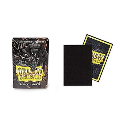 Imagem de Dragon Shield Matte Mini Japanese Black 60 ct Card Sleeves Individual Pack