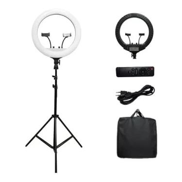 Imagem de Iluminador Ring Light 18 80w 48cm+tripe 448 Leds Luz Forte