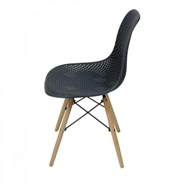 Imagem de Cadeira Base Madeira Colmeia Or Design Preto/marrom