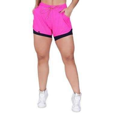 Imagem de Short Fitness Feminino Corrida Dry Com Bolso E Short Interno Orbis-Feminino