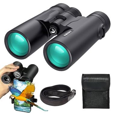 Imagem de Binóculos Gosky para adultos, Binóculo Profissional HD Compacto para Observação de Pássaros Viagem Stargazing Caça-Esportes - BAK4 Prism FMC Lentes com Suporte de Celular Bolsa de Transporte, HD 10x42 binoculars