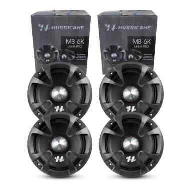 Imagem de 2 Pares Alto Falante MidBass Hurricane Pro MB 6K 700W 4 OHMS