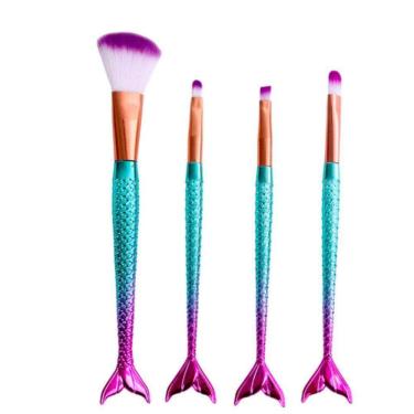 Imagem de Pincéis De Sereia Kit Com 4 Unidades - Azul Claro