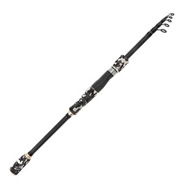 Imagem de Varas de pesca 2,1 m cinza camuflagem cor vara de pesca isca de fibra de carbono vara de pesca vara de pesca vara de fundição giratória 6 seções telescópica vara de pesca telescópica (cor: vara de spinning tipo)