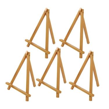 Imagem de Generic 5x de madeira mini cavalete exibindo arte placas sinais titular moldura da foto casa plástico dobrável mesa cavalete suporte