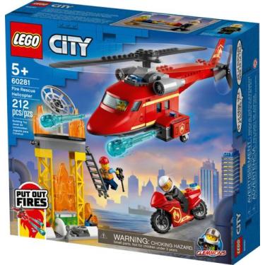 Imagem de Lego City Helicóptero De Resgate Bombeiros - Lego 60281