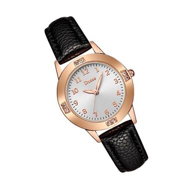 Imagem de TENDYCOCO Assistir relógio de aço inoxidável relógio da moda relógios femininos relógio feminino roupas de mulher relógio casual relógio de quartzo feminino temperamento definir pulseira