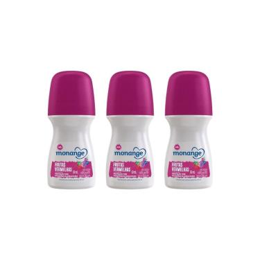 Imagem de Desodorante Roll-On Monange 50Ml Frutas Vermelhas-Kit C/3Un