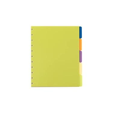 Imagem de Grampos? Divisórias de índice de poliéster Arc Notebook, tamanho de letras, cores sortidas, conjunto de 5