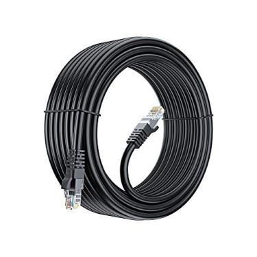 Imagem de Cabo Ethernet Cat 6 9 m, cabo de rede de cobre puro Cat6 com conectores RJ45, cabo LAN Gigabit 1000 Mbps Internet de alta velocidade, preto