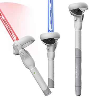 Imagem de ZYBER Extensões de controle para Meta Quest 2, acessórios para hastes longas Gorilla Tag, alças de sabre, sobrenaturais, extensores de acessórios de taco de golfe VR para jogos Oculus Quest 2 VR cor