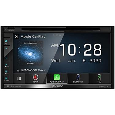 Imagem de Kenwood DNX577S DVD estéreo automotivo de 6,8 polegadas, navegação Garmin integrada, serviço de tráfego Inrix, CarPlay e Android Auto, Bluetooth, quatro entradas de câmera
