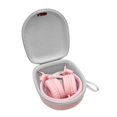 Imagem de XANAD Capa rígida para Marshall Major IV/Major V/Major II/Major III ou Noot K11 / Elecder i37 / iClever HS14 Fone de ouvido dobrável com fio (rosa)