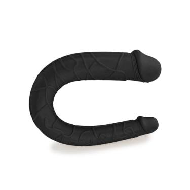 Imagem de Pênis Duas Pontas em Jelly Havaiano Ferradura 30 x 3,5cm Preto