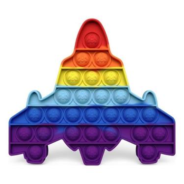 Imagem de Fidget Toys Hand Spinner Anti Stress Pop It Bolha Colorido (Nave espacial)
